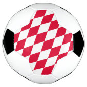 Rood en Wit Beiers Diamanten Vlag Patroon Voetbal (Gedraaid)