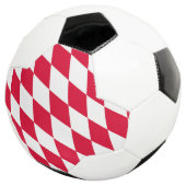 Rood en Wit Beiers Diamanten Vlag Patroon Voetbal (Drie kwart)