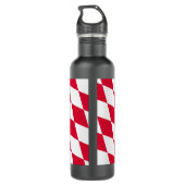 Rood en Wit Beiers Diamanten Vlag Patroon Waterfles (Achterkant)