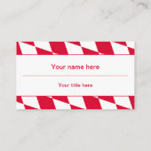 Rood en Wit Beierse Diamant Vlag Patroon Visitekaartje (Achterkant)