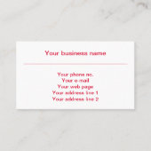 Rood en Wit Beierse Diamant Vlag Patroon Visitekaartje (Voorkant)