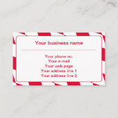 Rood en Wit Beierse Diamant Vlag Patroon Visitekaartje (Voorkant)