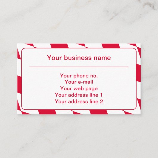 Rood en Wit Beierse Diamant Vlag Patroon Visitekaartje (Voorkant)