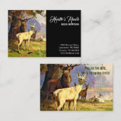 Rood en wit bier nabij een houtvijandige jacht visitekaartje (Voorkant / Achterkant)