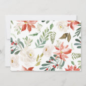 Rood en Wit Bloem Kerst Eerste Verjaardag Kaart (Achterkant)