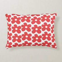 Rood en Wit Bloem Y2K Patroon