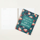 Rood en Wit Bloemen Gepersonaliseerde Citaat Planner (Display)