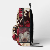  rood en wit bloemenboeket bedrukte rugzak (Rechts)