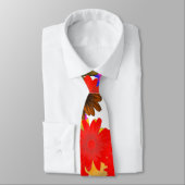 Rood en wit bloemig stropdas (Gebonden)