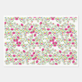 Rood en wit bloemmotief inpakpapier vel (Voorkant)