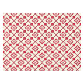 Rood en wit bloemmotief tafelkleed (Voorkant (Horizontaal))