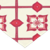 Rood en wit bloemmotief tafelkleed (Gekanteld)