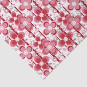 Rood en wit bloemmotief tissuepapier (Detail)