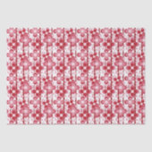 Rood en wit bloemmotief tissuepapier (Voorkant)