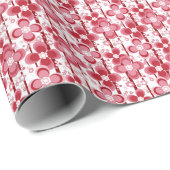 Rood en wit bloempatroon cadeaupapier (Rol Hoek)