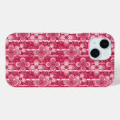 Rood en wit bloempatroon Case-Mate iPhone case (Achterkant (horizontaal))