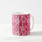 Rood en wit bloempatroon koffiemok (Voorkant rechts)