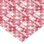 Rood en wit bloempatroon tafelkleed (Gekanteld)