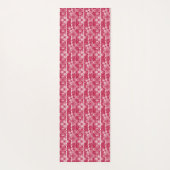 Rood en wit bloempatroon yogamat (Achterkant)