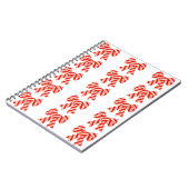 Rood en Wit Boog Spiraal Notitieboek (Linkerzijde)
