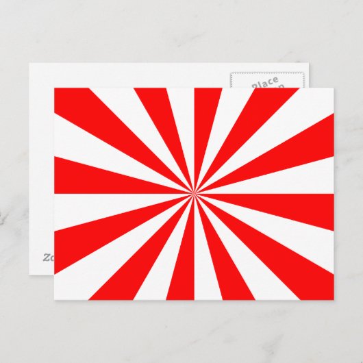 Rood en wit briefkaart (Voorkant / Achterkant)