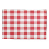 Rood en wit Buffalo gecontroleerd patroon Kussensloop (Achterkant)