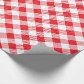 Rood en wit buffelvlekvormig verpakkingspapier cadeaupapier (Hoek)