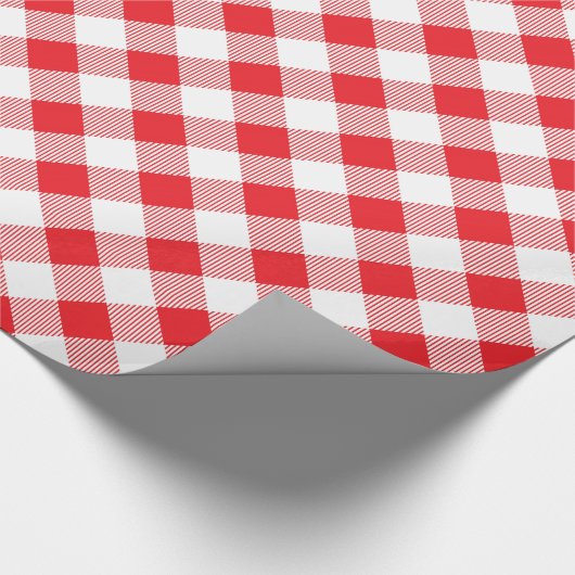 Rood en wit buffelvlekvormig verpakkingspapier cadeaupapier (Hoek)