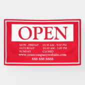 Rood en Wit Business Open Schema Spandoek (Horizontaal)