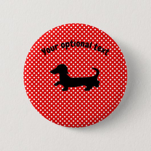 Rood en wit Button Pin (Voorkant)