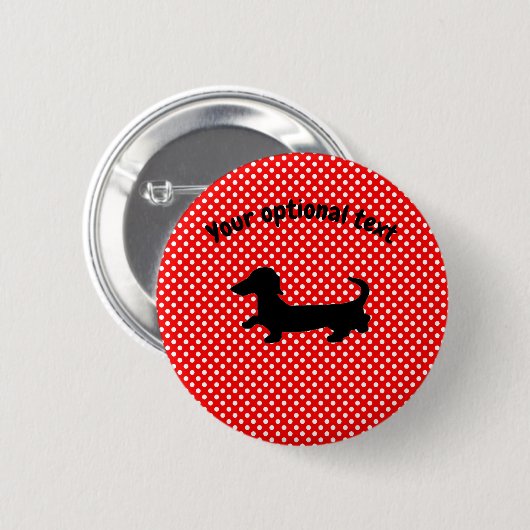 Rood en wit Button Pin (Voorkant /achterkant)