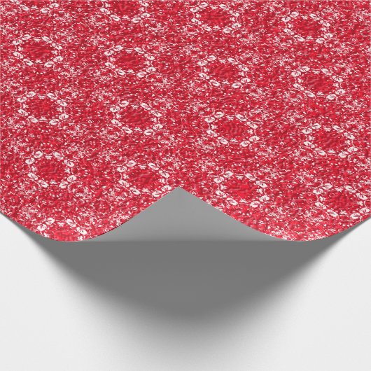 Rood en wit  cadeaupapier (Hoek)
