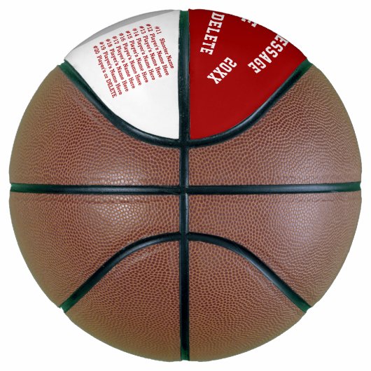 Rood en wit, cadeautjes voor touringcars Basketbal (Rechts)