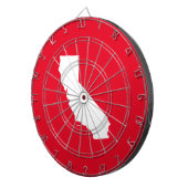 Rood en wit Californië Dartbord (Voorkant Rechts)