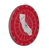 Rood en wit Californië Dartbord (Voorkant Links)