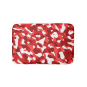 Rood en wit Camouflage afdrukpatroon Badmat (Voorkant)
