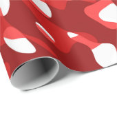 Rood en wit Camouflage afdrukpatroon Cadeaupapier (Rol Hoek)