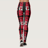 Rood en Wit Canada en Maple Leaf Leggings (Achterkant)