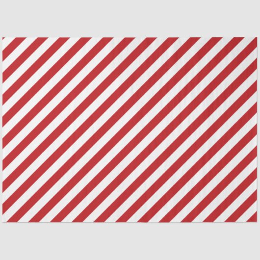 Rood en wit Candy Cane Gestreept Weefselpapier Tissuepapier (Voorkant)