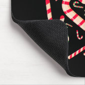 Rood en wit Candy Cane Santa Kerstmis Grappig XMA Muismat (Hoek)