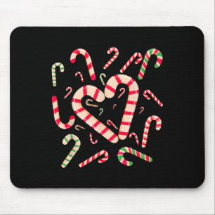Rood en wit Candy Cane Santa Kerstmis Grappig XMA Muismat