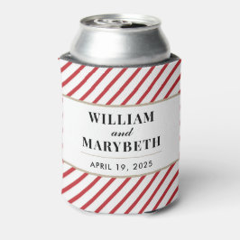 Rood en wit Candy Cane Stripe Wedding Blikjeskoeler