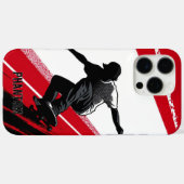 Rood en wit Case-Mate iPhone case (Achterkant (horizontaal))