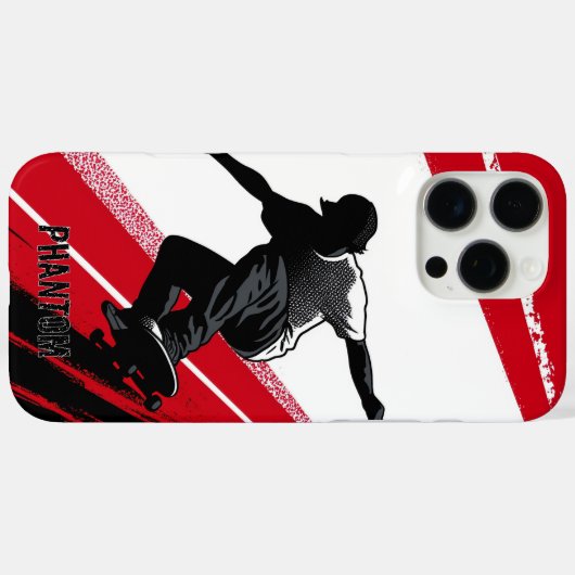 Rood en wit Case-Mate iPhone case (Achterkant (horizontaal))