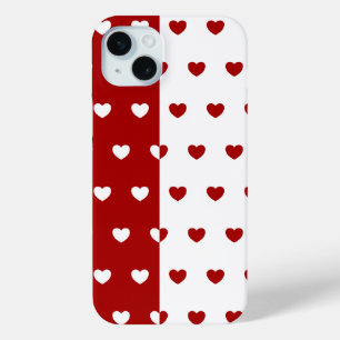 Rood en wit iPhone 15 mini hoesje