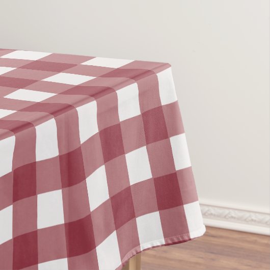 Rood en wit checkers patroon tafelkleed (Voorbeeld)