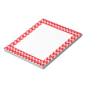 Rood en wit Chevron Pattern Notitieblok (Linkerzijde)