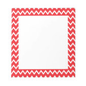 Rood en wit Chevron Pattern Notitieblok (Voorkant)