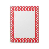 Rood en wit Chevron Pattern Notitieblok (Linkerzijde)