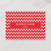 Rood en wit Chevron Pattern Visitekaartje (Achterkant)